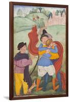 Europeans Embracing, c.1590-Mughal School-Framed Giclee Print