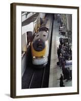 Eurostar Train Arriving at Lille Europe Station, Lille, Nord, France-David Hughes-Framed Photographic Print