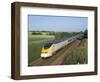 Eurostar Train Travelling Through Countryside-John Miller-Framed Photographic Print
