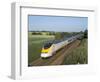 Eurostar Train Travelling Through Countryside-John Miller-Framed Photographic Print
