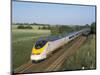 Eurostar Train Travelling Through Countryside-John Miller-Mounted Photographic Print