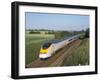 Eurostar Train Travelling Through Countryside-John Miller-Framed Photographic Print