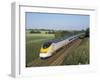 Eurostar Train Travelling Through Countryside-John Miller-Framed Photographic Print