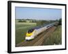 Eurostar Train Travelling Through Countryside-John Miller-Framed Photographic Print