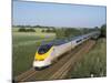 Eurostar Train Travelling Through Countryside-John Miller-Mounted Photographic Print