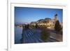 Eurovea Complex at Dusk, Bratislava, Slovakia, Europe-Ian Trower-Framed Photographic Print