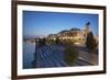 Eurovea Complex at Dusk, Bratislava, Slovakia, Europe-Ian Trower-Framed Photographic Print