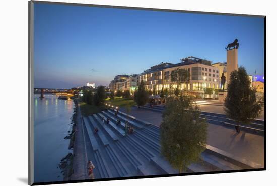 Eurovea Complex at Dusk, Bratislava, Slovakia, Europe-Ian Trower-Mounted Photographic Print