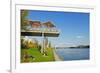 Eurovea, Restaurant on a Platform Above the Danube River, Bratislava, Slovakia, Europe-Christian Kober-Framed Photographic Print