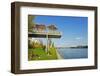 Eurovea, Restaurant on a Platform Above the Danube River, Bratislava, Slovakia, Europe-Christian Kober-Framed Premium Photographic Print