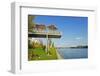 Eurovea, Restaurant on a Platform Above the Danube River, Bratislava, Slovakia, Europe-Christian Kober-Framed Photographic Print