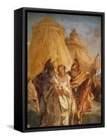 Eurybates and Talthybius Lead Briseis to Agamemnone-Giambattista Tiepolo-Framed Stretched Canvas