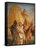 Eurybates and Talthybius Lead Briseis to Agamemnone-Giambattista Tiepolo-Framed Stretched Canvas