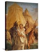 Eurybates and Talthybius Lead Briseis to Agamemnone-Giambattista Tiepolo-Stretched Canvas