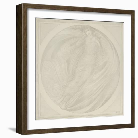 Eurydice Floating Among Flames, 1872-75-Edward Burne-Jones-Framed Giclee Print