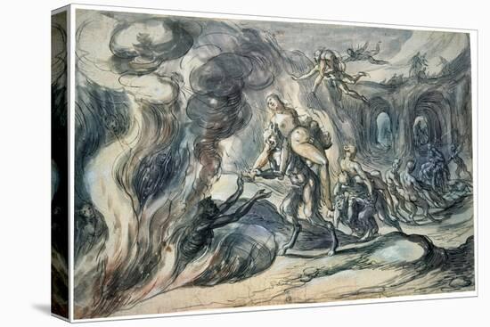 Eurydice in Hell, Early 17th Century-Hermann Weyer-Stretched Canvas