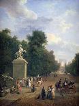The Entrance to the Champs-Élysées, C1804-1836-Eustache Francois Duval-Mounted Giclee Print