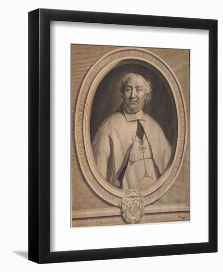 Eustache Teissier, Engraved by Gérard Edelinck (1640-1707), 1690-Andre Bouys-Framed Giclee Print