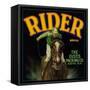 Eustis, Florida, Rider Brand Citrus Label-Lantern Press-Framed Stretched Canvas