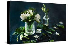 Eustoma in a Glass Jar-Dina Belenko-Stretched Canvas