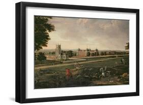 Euston Hall and Church-English School-Framed Giclee Print