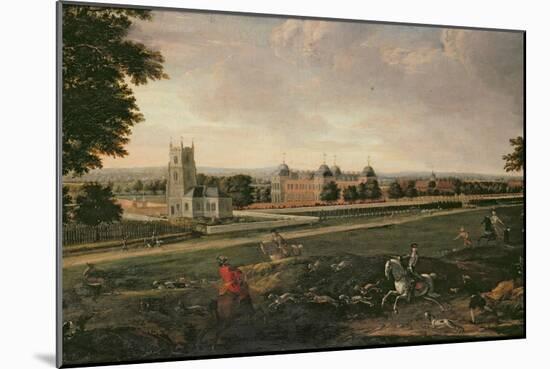 Euston Hall and Church-English School-Mounted Giclee Print