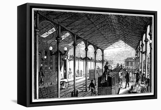 Euston Station, London Terminus of London and Birmingham Railway, 1840-null-Framed Stretched Canvas