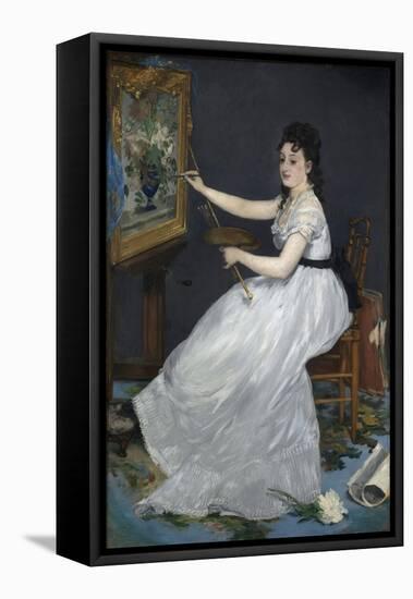 Eva Gonzales by Edouard Manet-Edouard Manet-Framed Stretched Canvas