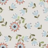 Seamless Pattern in Small Cute Flowers of Antique Roses. Rustic Chic Millefleurs. Floral Background-Eva Marina-Stretched Canvas