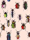 Seamless Texture with Funny Bugs, Painted by Hand of Different Patterns, Bright Colors-eva_mask-Laminated Art Print