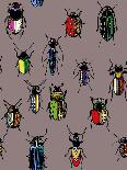 Seamless Texture with Funny Bugs, Painted by Hand of Different Patterns, Bright Colors-eva_mask-Art Print