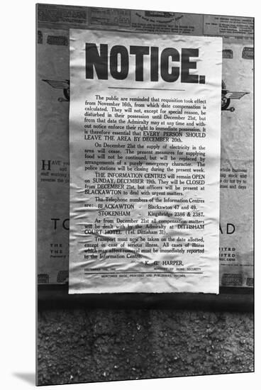 Evacuation Notice-null-Mounted Premium Photographic Print