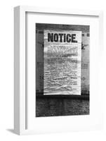 Evacuation Notice-null-Framed Photographic Print