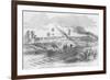 Evacuation of Corinth, Mississippi by Railroad Tracks; Burning of Warehouses-Frank Leslie-Framed Art Print