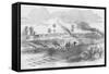 Evacuation of Corinth, Mississippi by Railroad Tracks; Burning of Warehouses-Frank Leslie-Framed Stretched Canvas