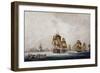 Evacuation of Portoferraio by English Fleet, April 5, 1797, Watercolor, Italy-null-Framed Giclee Print