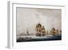 Evacuation of Portoferraio by English Fleet, April 5, 1797, Watercolor, Italy-null-Framed Giclee Print