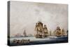 Evacuation of Portoferraio by English Fleet, April 5, 1797, Watercolor, Italy-null-Stretched Canvas