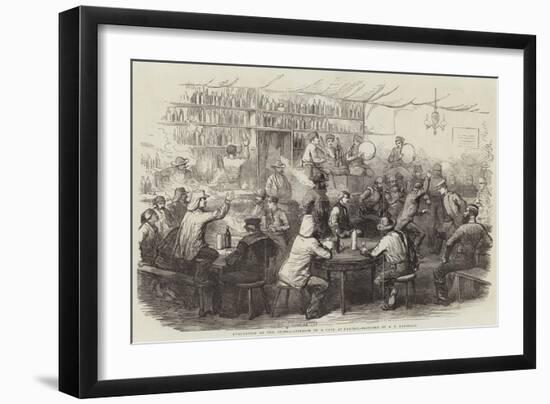 Evacuation of the Crimea, Interior of a Cafe at Kadikoi-Robert Thomas Landells-Framed Giclee Print