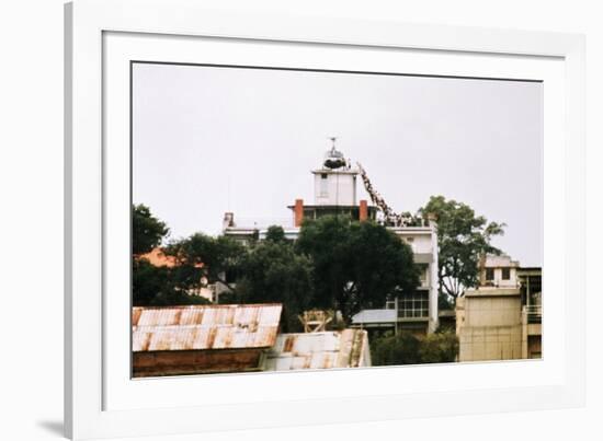 Evacuees Boarding a Helicopter-null-Framed Photographic Print