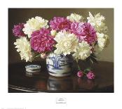 Peonies in Ginger Jar-Evan Wilson-Framed Art Print