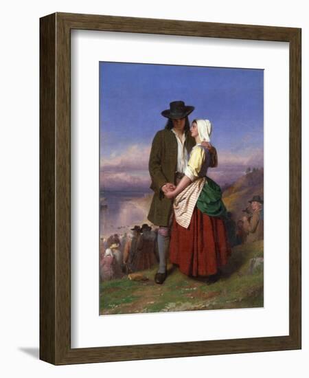 Evangeline and Gabriel-John Faed-Framed Premium Giclee Print
