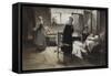 Evangeline Discovering Her Affianced in the Hospital, 1887-89 (Oil on Canvas)-Samuel Richards-Framed Stretched Canvas