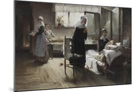 Evangeline Discovering Her Affianced in the Hospital, 1887-89 (Oil on Canvas)-Samuel Richards-Mounted Giclee Print