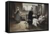 Evangeline Discovering Her Affianced in the Hospital, 1887-89 (Oil on Canvas)-Samuel Richards-Framed Stretched Canvas