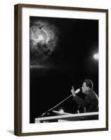 Evangelist Billy Graham During Revival Crusade-null-Framed Premium Photographic Print