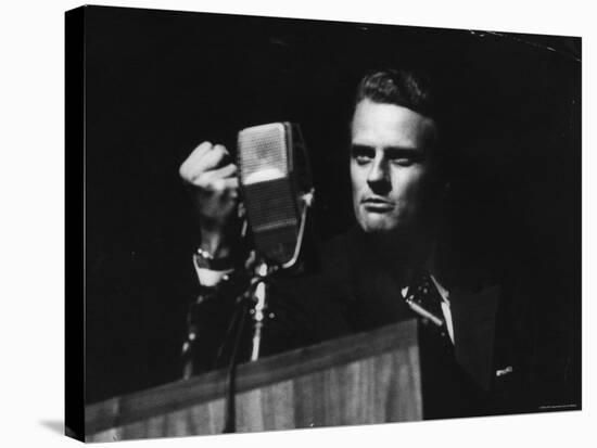 Evangelist, Billy Graham, Held Revival in Large Coliseum on Canadian National Exhibition Grounds-Ed Clark-Stretched Canvas