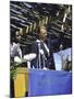 Evangelist Billy Graham Preaching to Crowd During His African Crusade-null-Mounted Premium Photographic Print