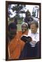 Evangelist Billy Graham Showing His Bible to the Waarusha Warriors Near Mt. Meru-James Burke-Framed Photographic Print