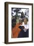 Evangelist Billy Graham Showing His Bible to the Waarusha Warriors Near Mt. Meru-James Burke-Framed Photographic Print